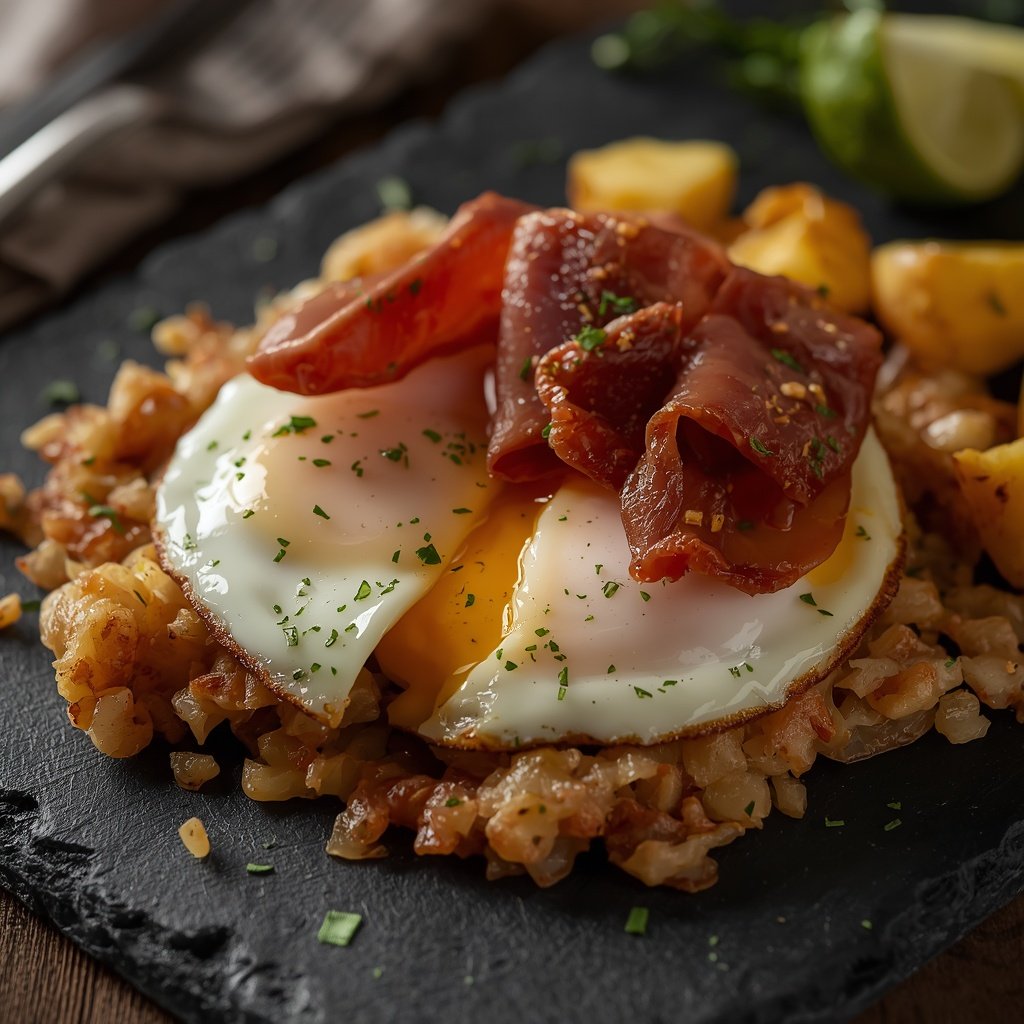 Huevos Rotos Jamón