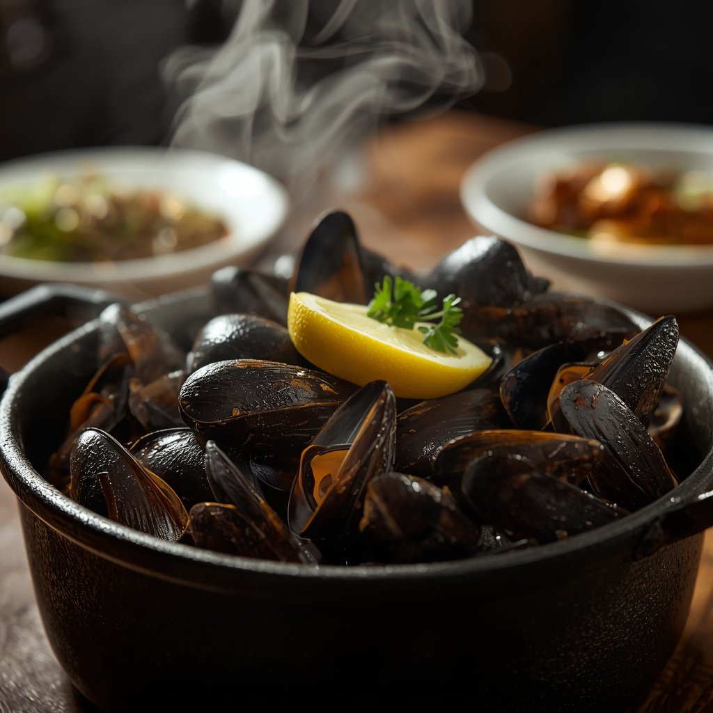 Mejillones al Vapor